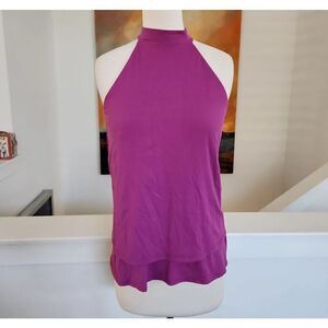 Susana Monaco Vibrant Purple Halter Tank Top Size S